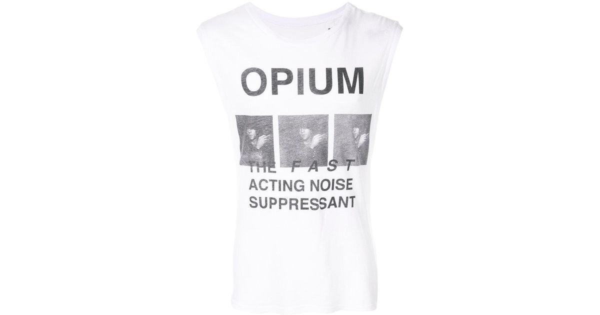 Enfants Riches Deprimes Opium Graphic Vest in White for Men Enfants Riches Deprimes Opium Graphic Vest in White for Men