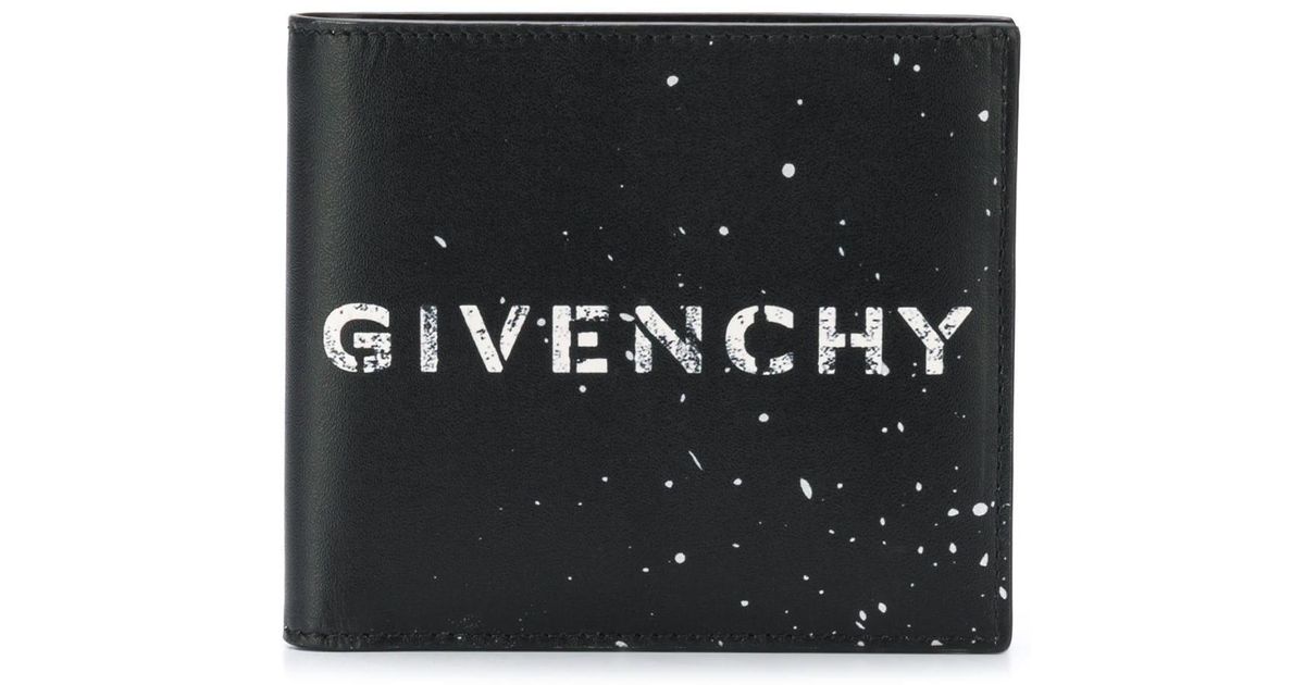 Givenchy Leather Stencil Wallet in Black for Men - Lyst