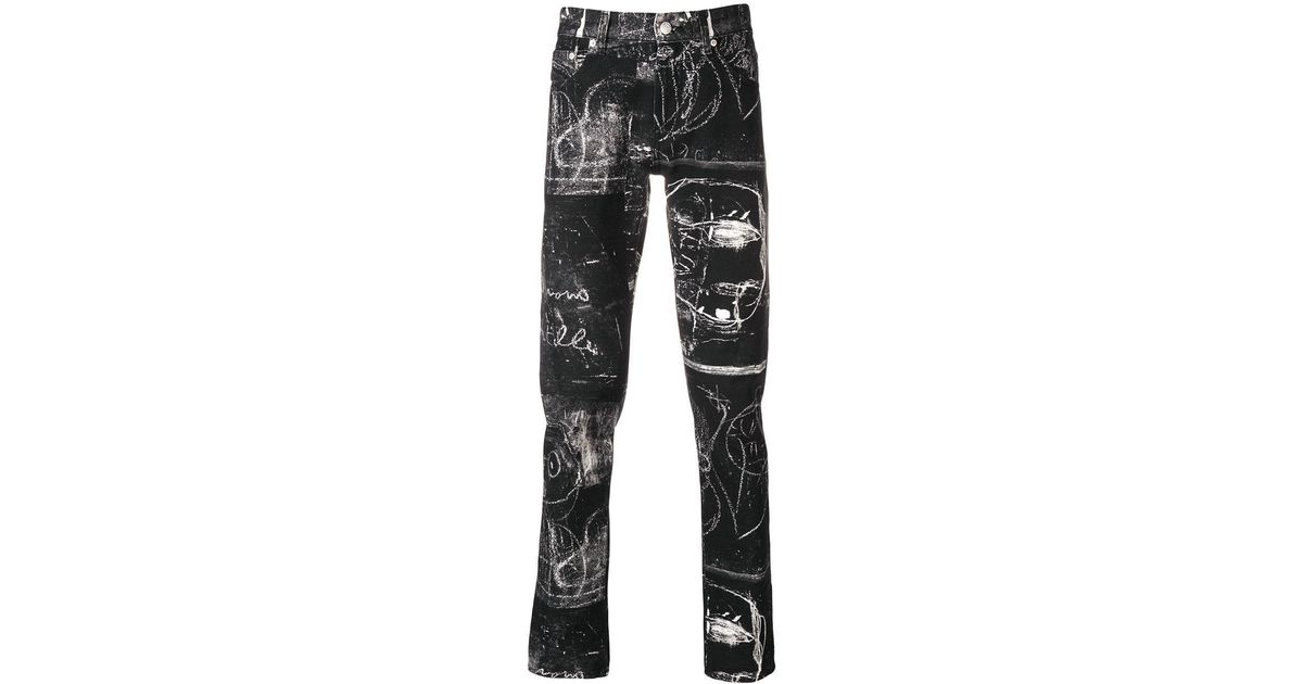 black painted pants