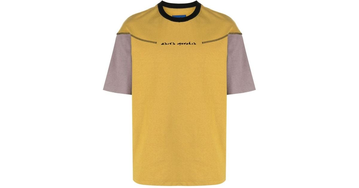 Asics Bixance Organic cotton T shirt in Yellow Lyst UK
