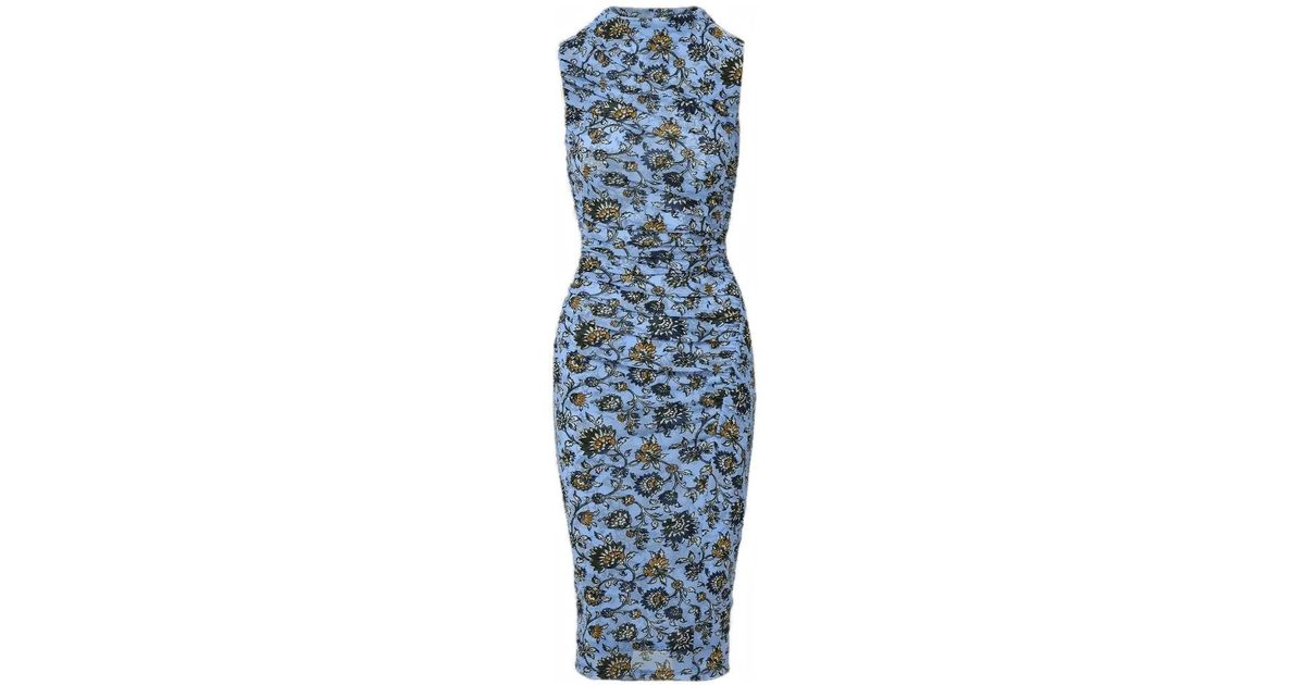princess polly baby blue dress French Connection Women's Catrina Crinkle Ruched Midi Dress