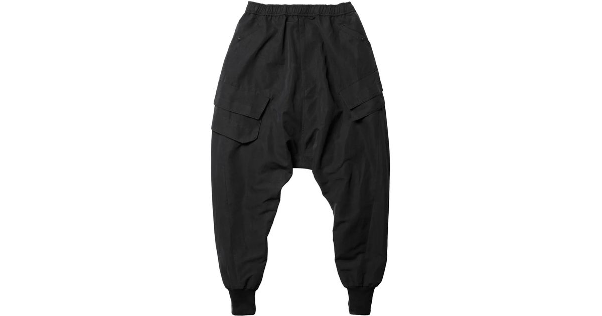 Julius Drop-Crotch Cargo Pants in Black for Men | Lyst UK