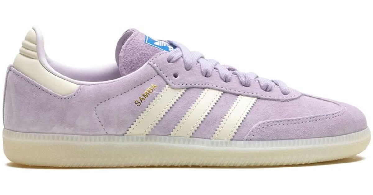 adidas gazelle silver green womens Adidas Originals Violet Purple Samba OG Trainers