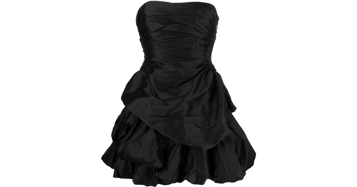 Aje. Daybreak Ruffled Strapless Minidress in Black | Lyst
