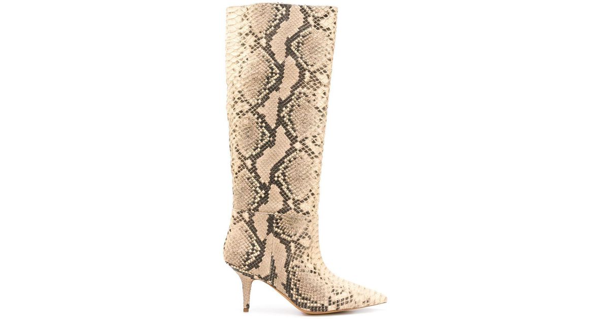 yeezy snake print boots