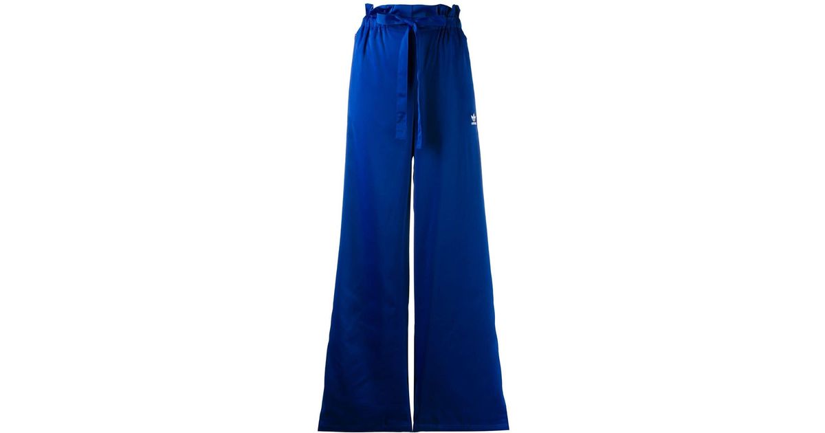 adidas Wide-leg Track Pants in Blue | Lyst