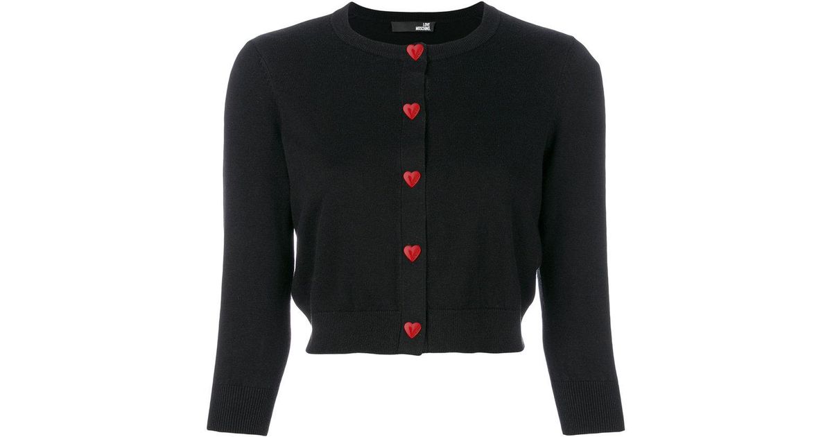 heart button cardigan