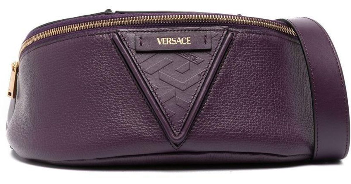 Versace Leather V Greca Signature Belt Bag in Purple for Men Lyst Canada