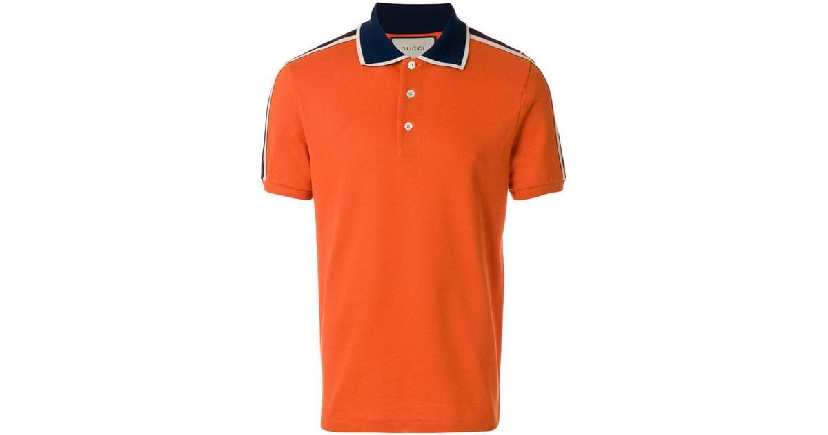 orange gucci polo