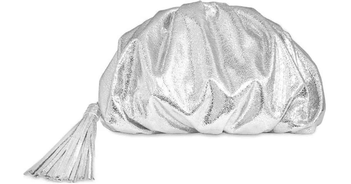 Rebecca Minkoff Ruched Clutch Bag in White | Lyst UK