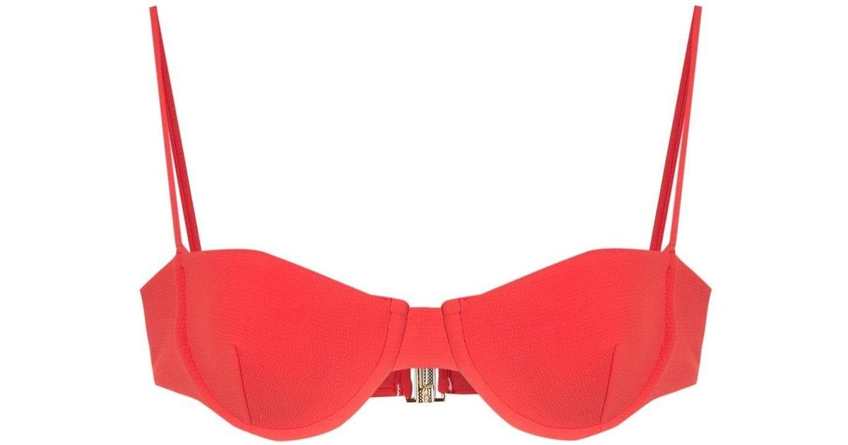 Lenny Niemeyer Balconette-style Bikini Top in Red | Lyst