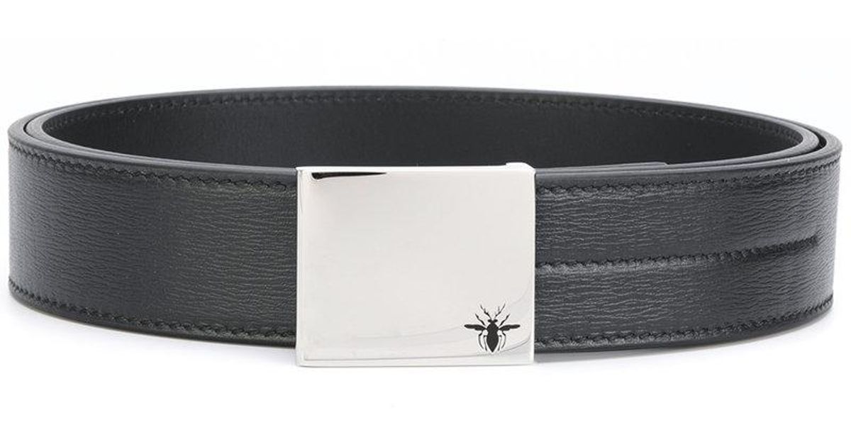 Dior Homme Leather Bee Logo Belt in 