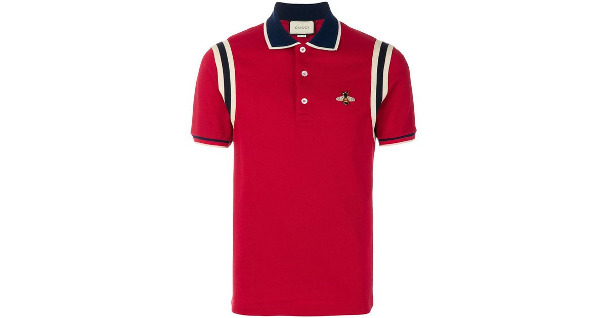 gucci red polo shirt