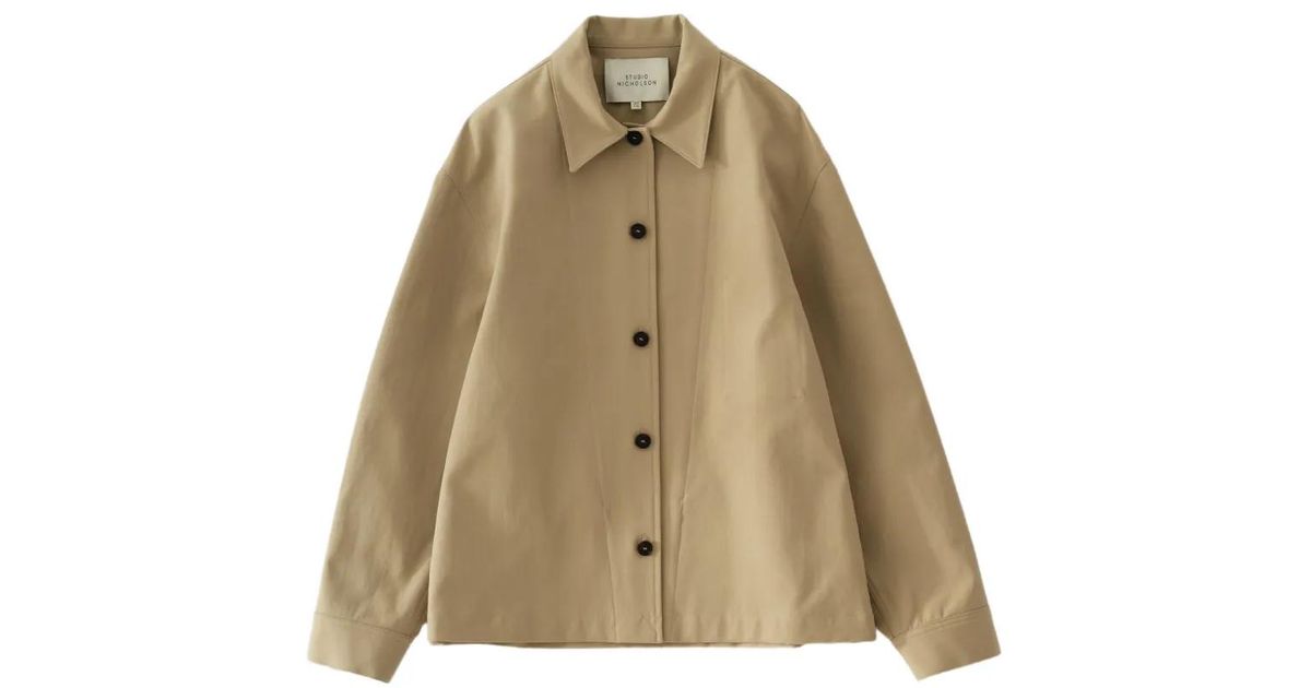 Studio Nicholson Harron Jacket in Natural | Lyst