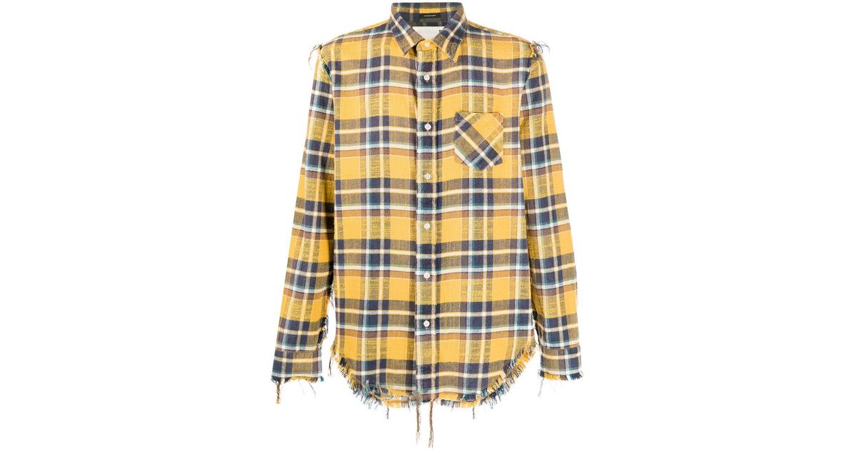 R13 Plaid Long sleeve Shirt in Yellow Lyst Canada