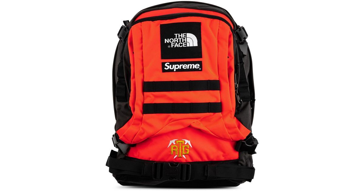 orange supreme backpack