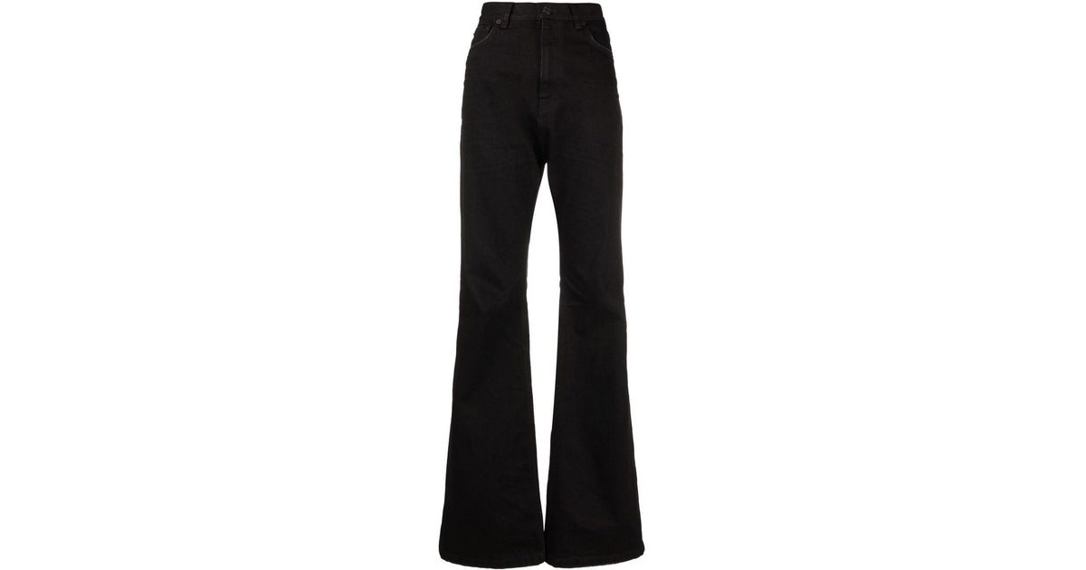Balenciaga Flared Denim Jeans in Black | Lyst