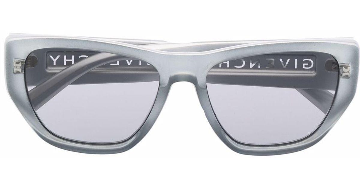 Givenchy Logoembossed Cateye Sunglasses in Silver (Metallic) Lyst