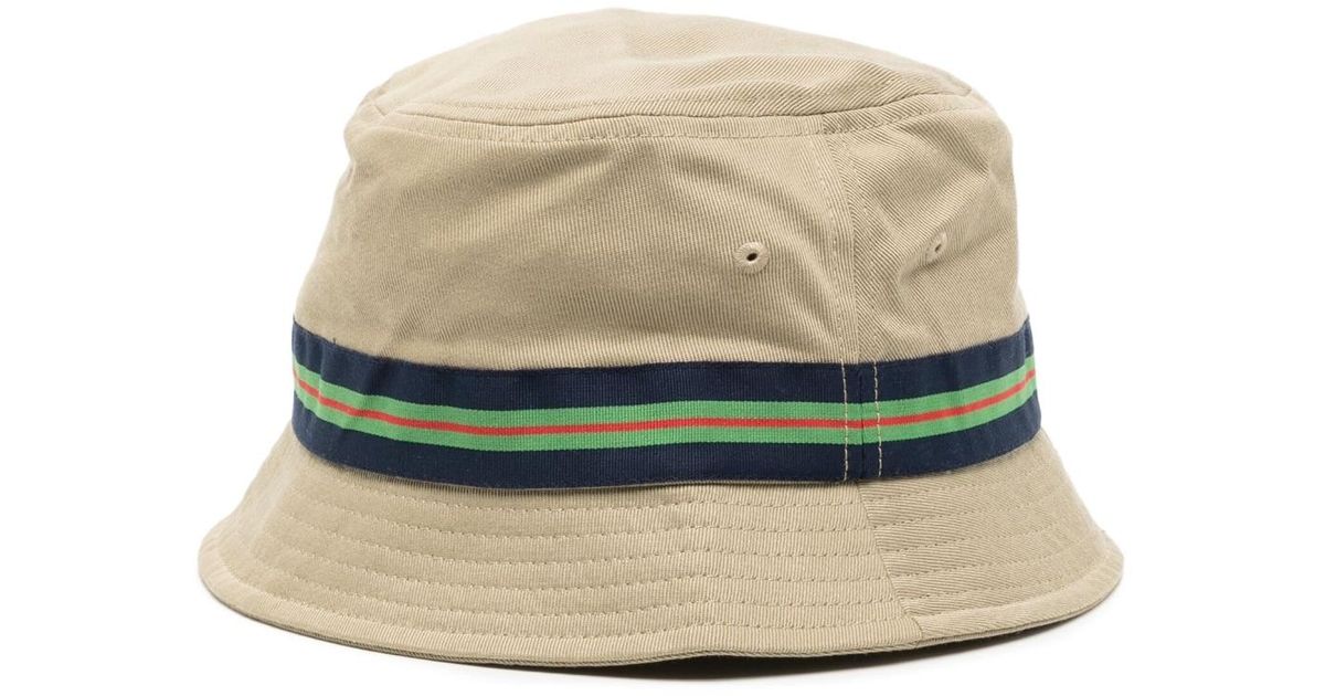 Lacoste Logo-patch Bucket Hat in Natural for | Lyst