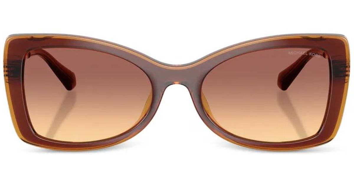 Michael Kors Malaga Geometric-Frame Sunglasses in Pink | Lyst UK