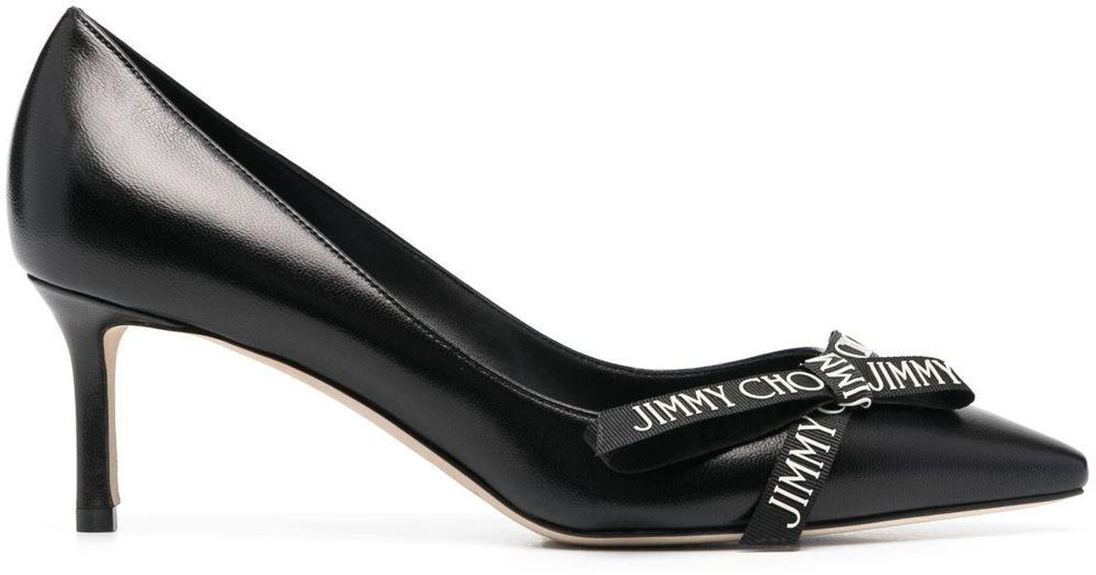 Jimmy Choo Romy Bowdetail Pumps in Black Lyst