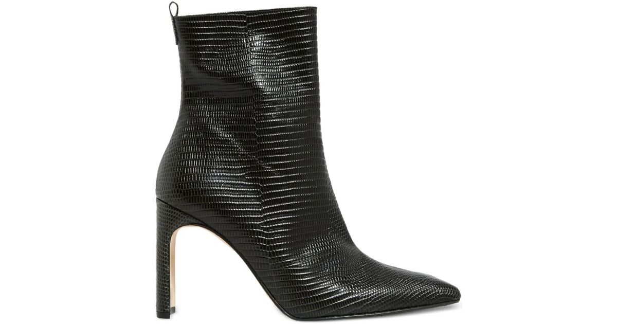 Miista 90Mm Marcelle Snakeskin-Effect Leather Square-Toe Boots in