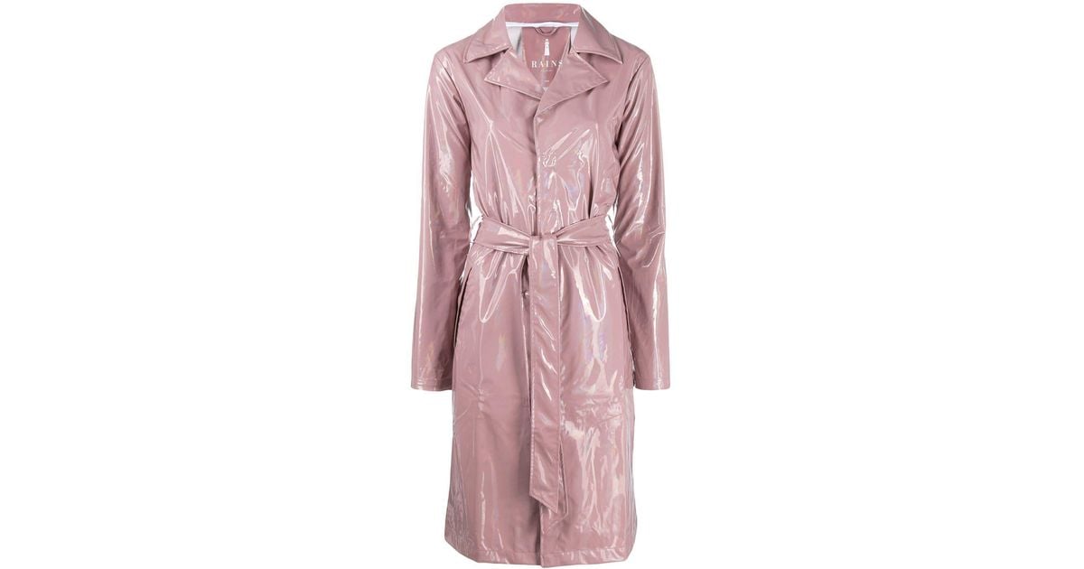 Rains Synthetic Dusky Pink Holographic Raincoat | Lyst Canada