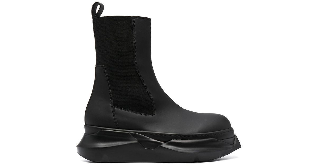 Rick Owens DRKSHDW Leather Pull-on Platform Boots in Black for Men - Lyst