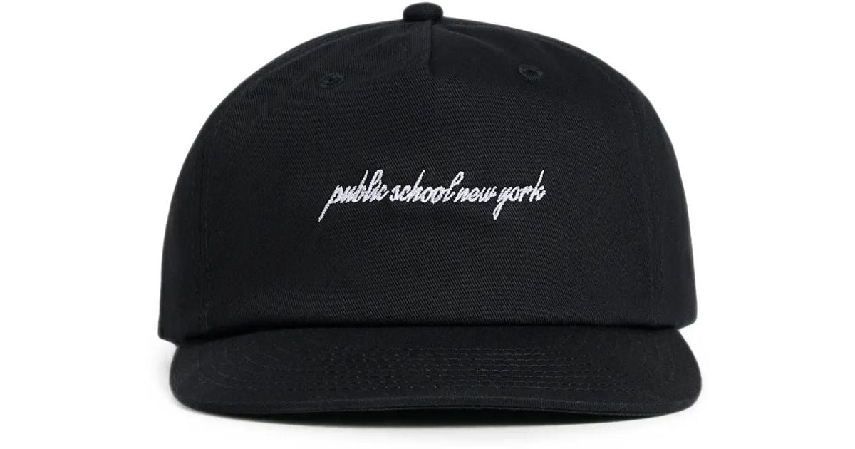 PUBLIC SCHOOL NEW YORK Script Golfer Cap in Black for Men | Lyst UK