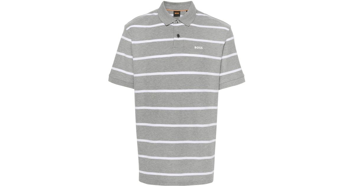 Hugo boss striped polo cheap