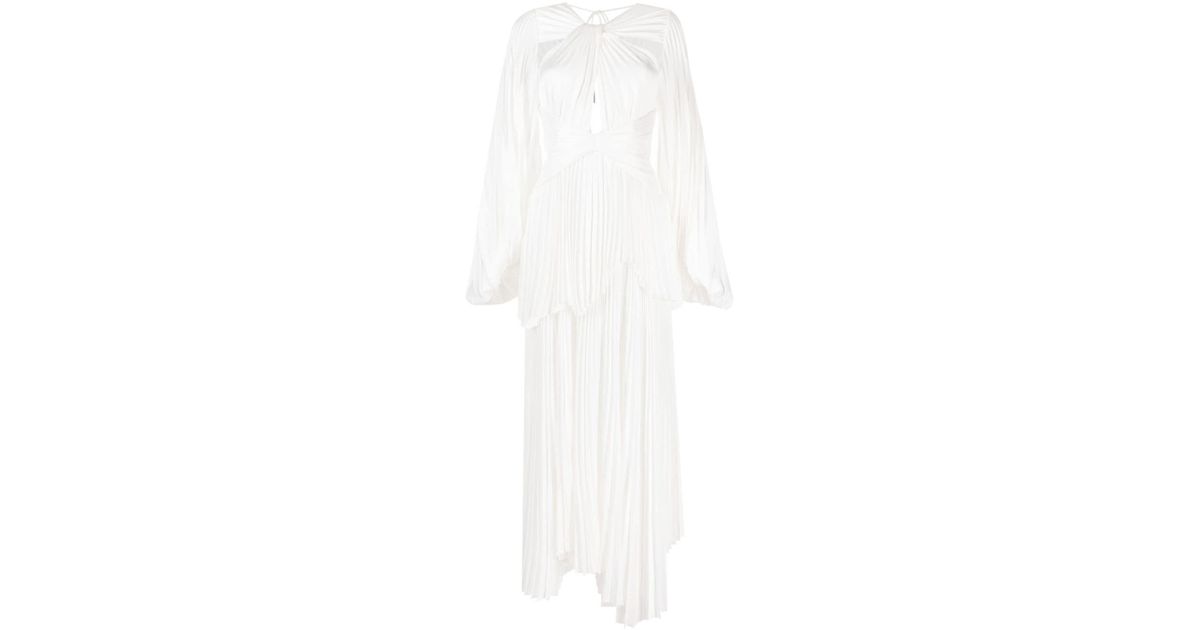 Acler Finnegan Pleated Dress in White | Lyst Australia