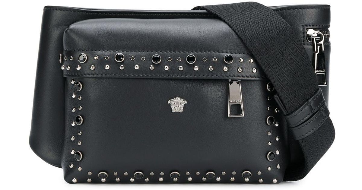 medusa stud leather belt bag