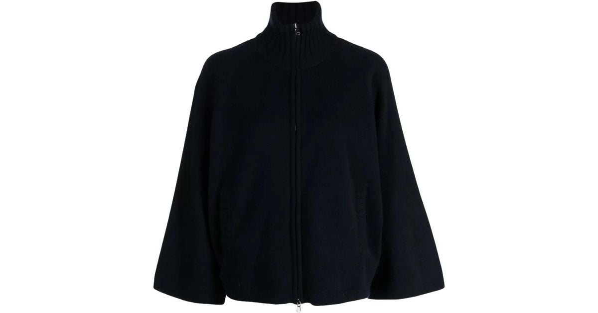 Pringle of Scotland High Neck Zip Up Cardigan in Black Lyst UK