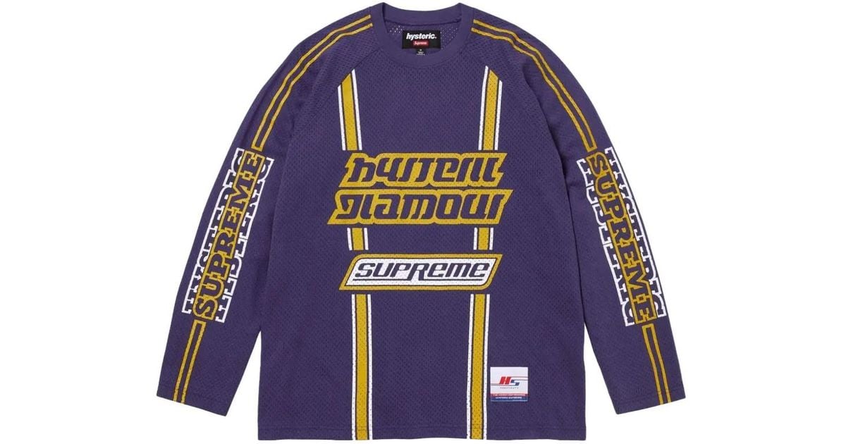 Supreme X Hysteric Glamour Logo-Print T-Shirt in Blue for Men | Lyst