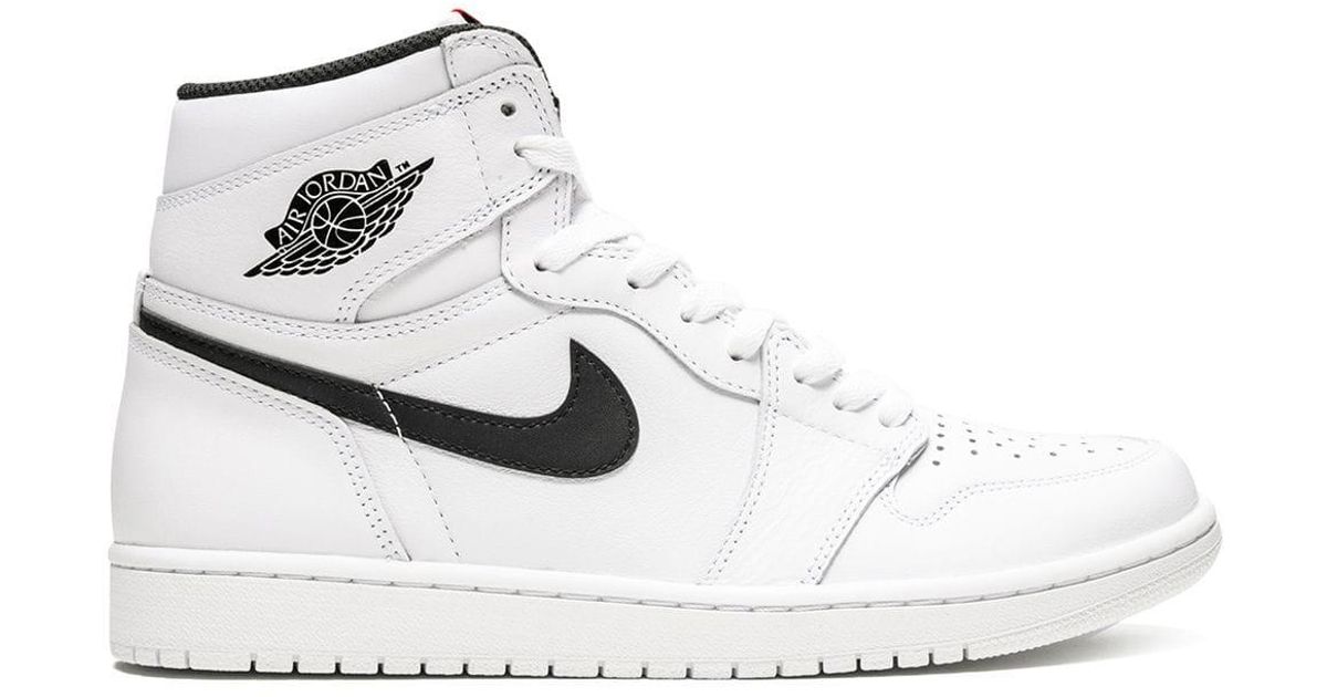 Nike Leather Air 1 Retro High Og Sneakers in White for Men - Lyst