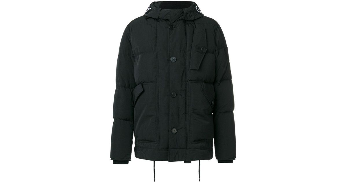 givenchy embroidered logo padded jacket