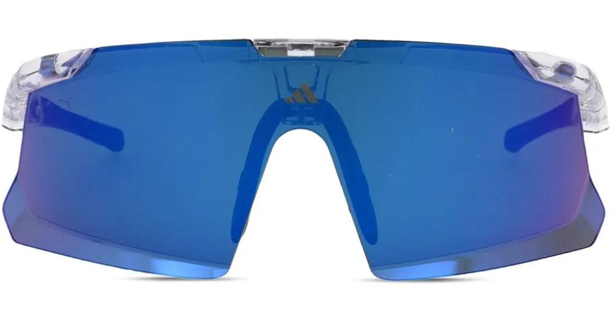 メンズ adidas Sp0107 シールドフレーム サングラス ブルー | Lyst