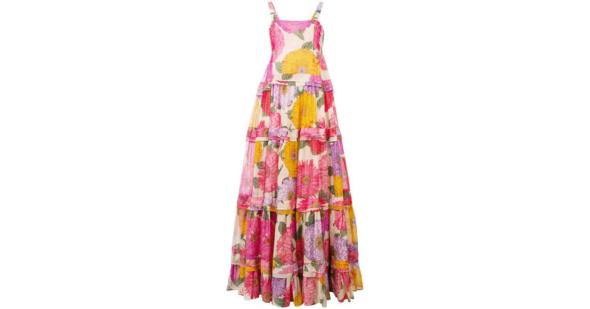 Twin Set Silk Floral Print Maxi Dress 