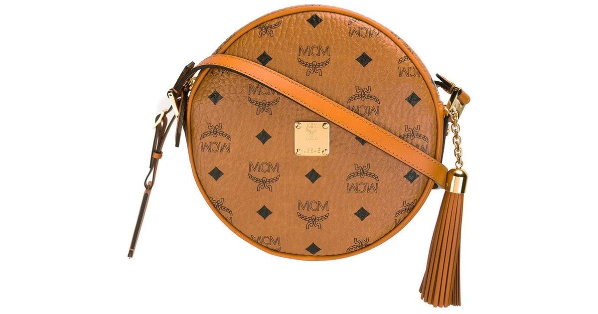 Lyst Mcm Medium Tambourine Crossbody Bag In Brown