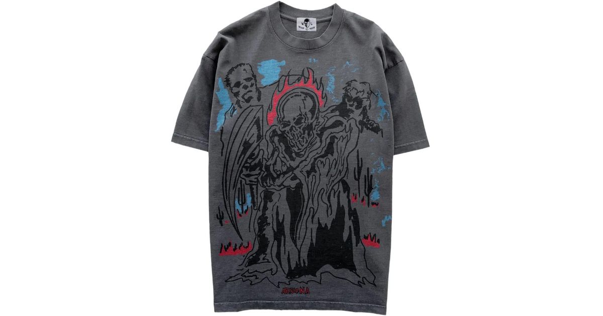 Warren Lotas Summoner Large-Print T-Shirt in Black for Men | Lyst