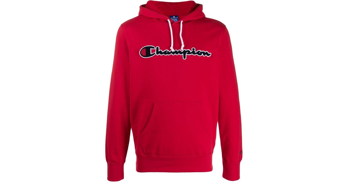 champion applique hoodie