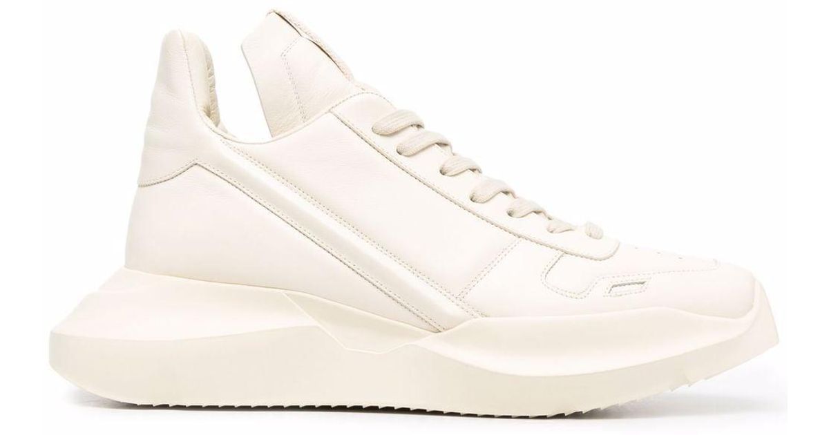 Rick Owens Leather Chunky Sole Low-top Sneakers for Men - Lyst