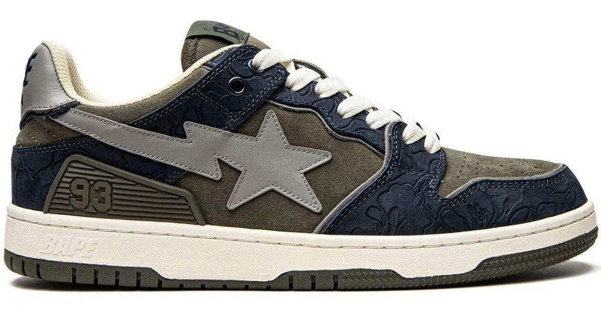 A Bathing Ape Leather Bape Sk8 Sta 5 M2 Lowtop Sneakers in Blue for Men Lyst Australia