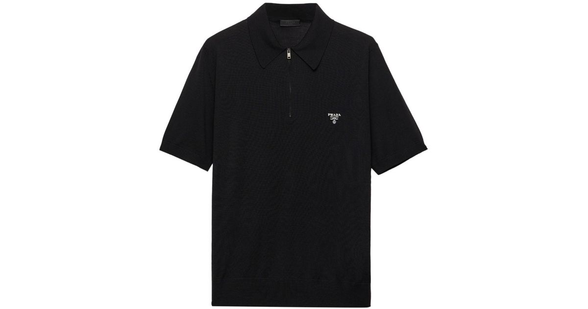 Prada polo shirt black hotsell