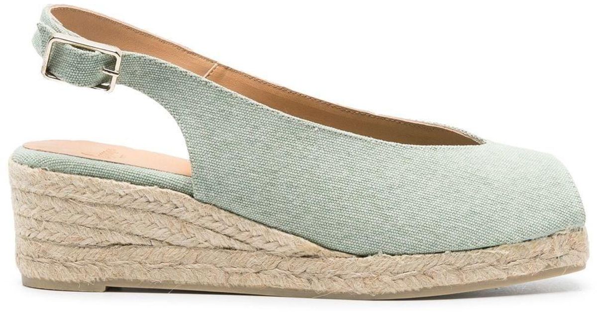 Castañer Canvas Dosalia Slingback Wedge Espadrilles in Green Lyst UK