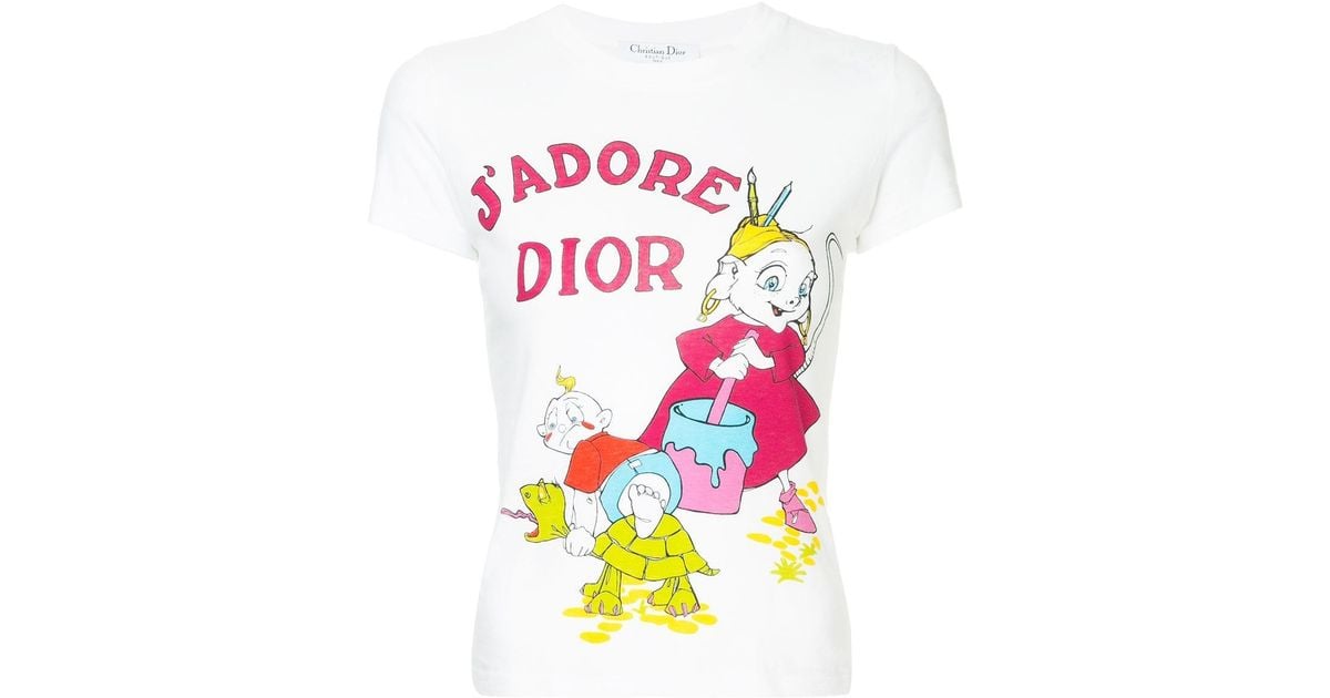 Christian Dior Pre-Owned J'adore Dior T-shirt in White | Lyst