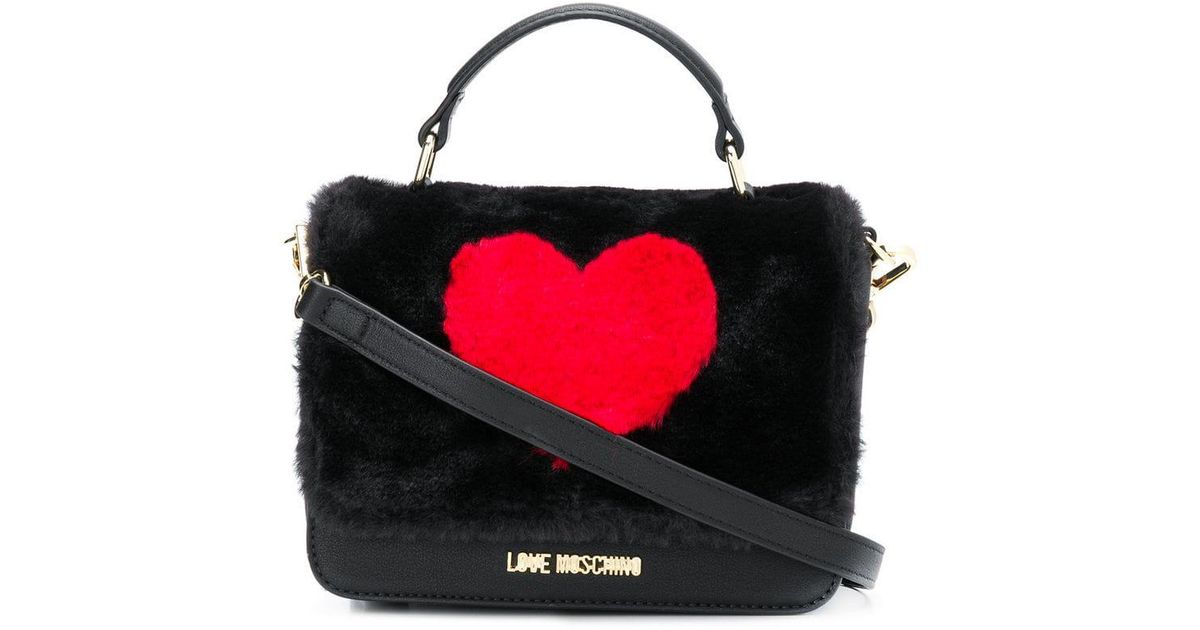 love moschino fur heart shopper