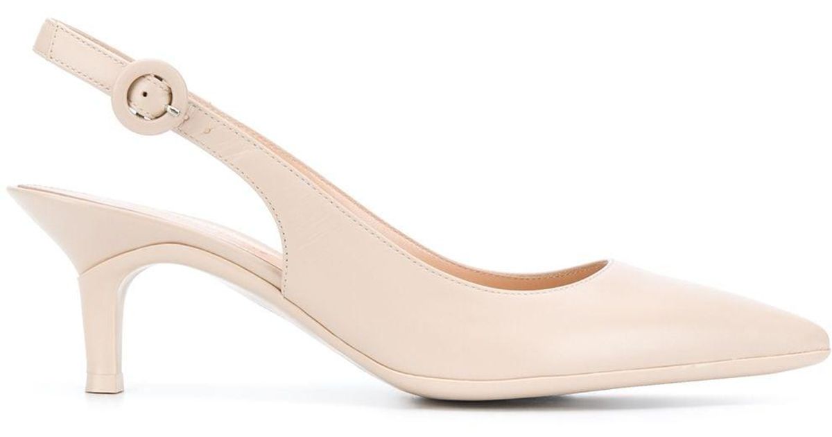 gianvito rossi anna leather slingback flats