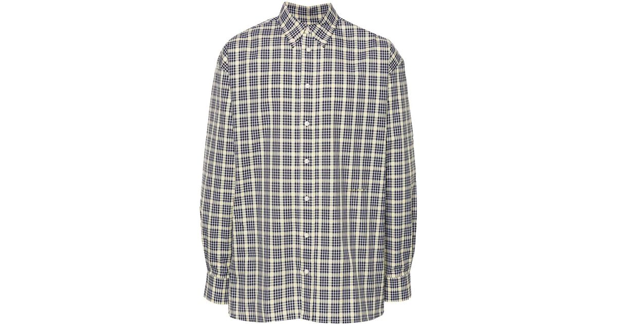 Marni plaid-check pattern flannel shirt - Green