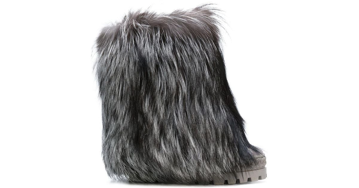 casadei fur boots